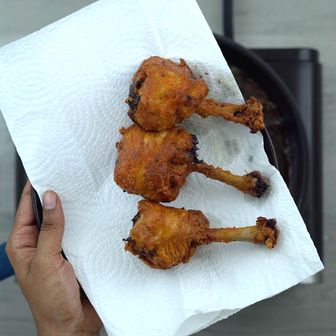 perfectly fried chicken lollipops