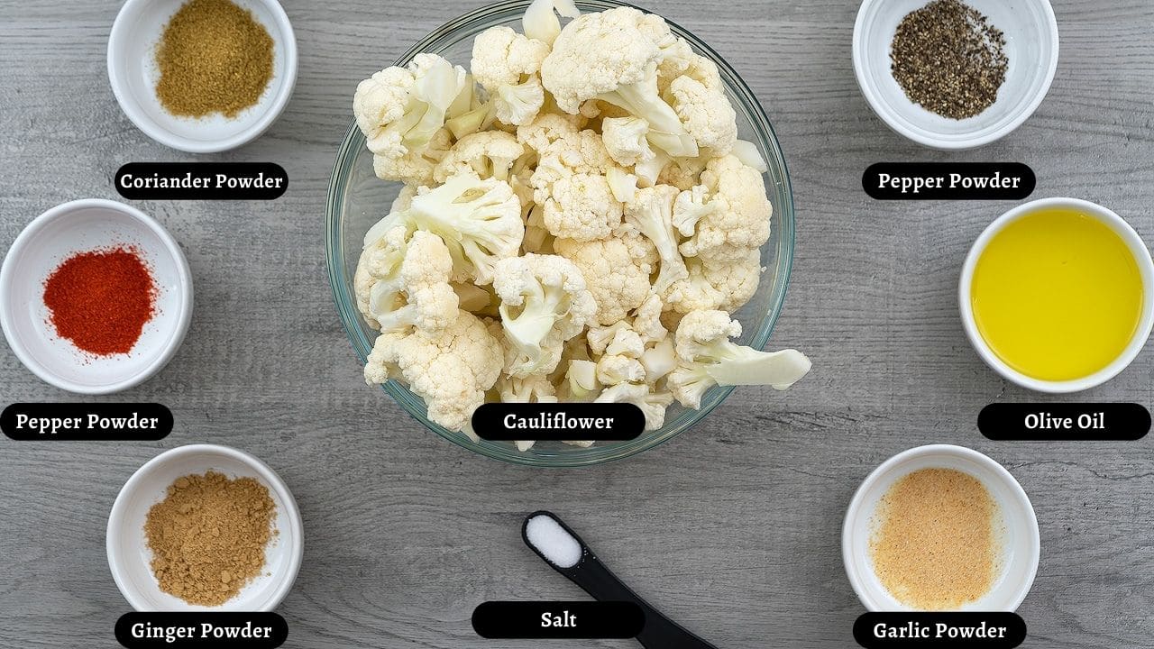 Roasted Cauliflower Ingredients