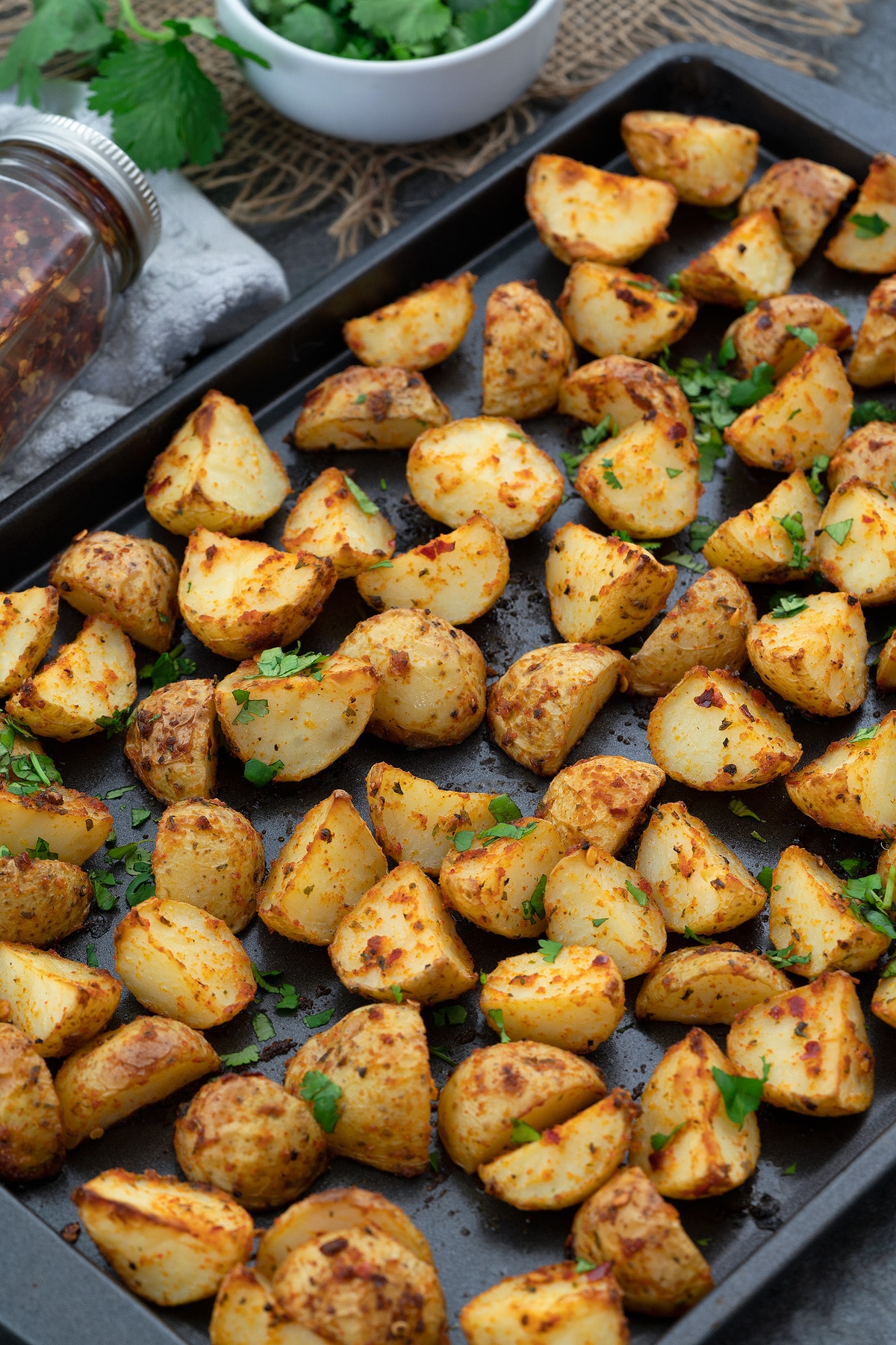 Roasted Potatoes in a baking tray