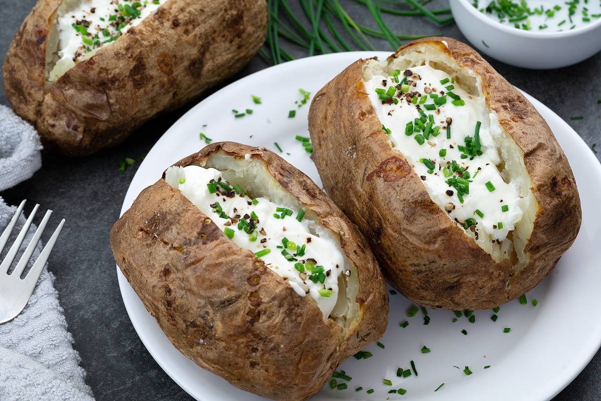Oven Baked Potatoes served on a plate