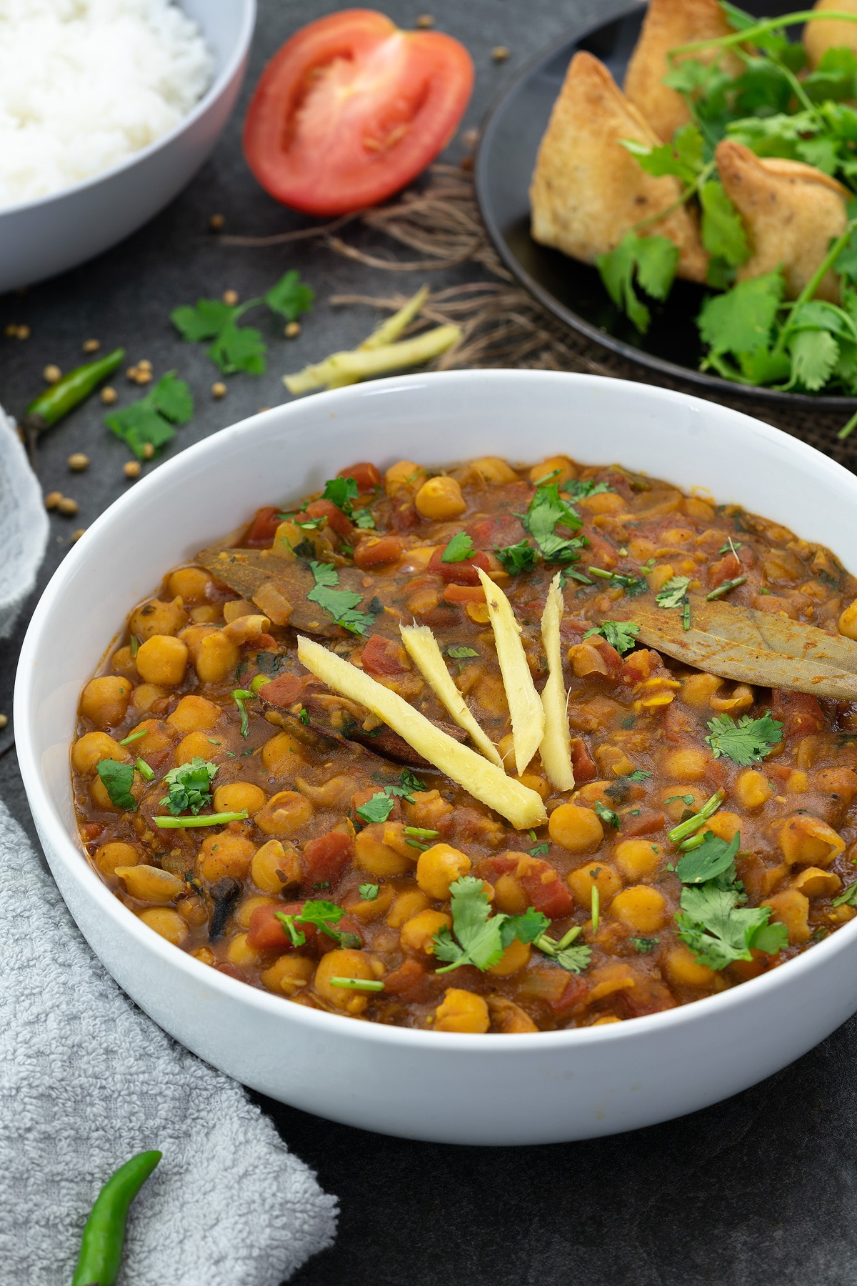 Punjabi Chole Curry in a bowl